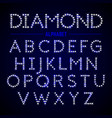 alphabet letters from diamonds vector image vector image