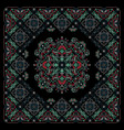 ornament paisley bandana print silk neck vector image vector image