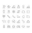 set line icons skating sports vector image