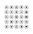 web application navigation interface icon set vector image