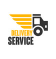 delivery service logo design template vector image