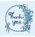 floral frame with ribbon vector image vector image