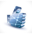 like icon with mesh for social media vector image