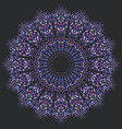 round mandala made of dots different color size vector image