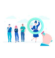search for candidate - flat design style vector image