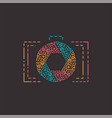 abstract photography logo in line style vector image vector image