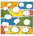 blank comic bubbles set vector image vector image