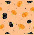 cartoon seamless pattern of cute pumpkins vector image vector image