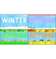 set scenery seasons vector image