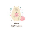 a cute capybara sitting vector image vector image