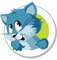 blue cat vector image vector image