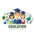 education schooling logo design template vector image