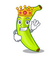king fruit green bananas isolated on mascot vector image