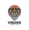 logo viking simple mascot style vector image