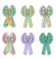 set of colorful easter bows vector image vector image