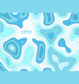 abstract blue water style paper cut colorful vector image