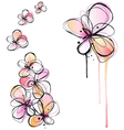 abstract watercolor flowers vector image vector image