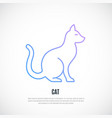 cat silhouette isolated on white background vector image vector image
