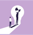 metaphor creativity to success concept vector image vector image