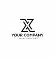 monogram x logo vector image vector image