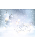 snowy merry christmas background vector image vector image