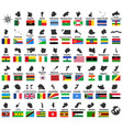 all high detailed maps and flags of african vector image