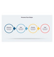 business infographics timeline with 4 steps vector image