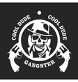 skull in hat gangster vector image