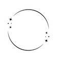 star circle with sparkle stardust ring frame vector image vector image