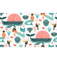 hand drawn abstract cartoon graphic summer vector image