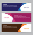 modern horizontal banners set vector image