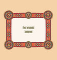oriental floral frame ornamental border mosaic vector image vector image