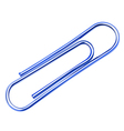 a blue paper clip vector image