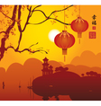 china lantern vector image vector image