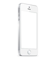 realistic white mobile iphone 5s vector image