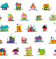 sketch art houses seamless pattern for your vector image vector image