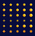 star symbol set yellow gradient graphic elements vector image vector image