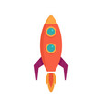 startup rocket icon flat isolated vector image vector image