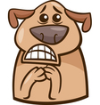 terrified dog cartoon vector image vector image
