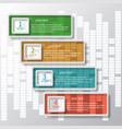 abstract 3d paper infographics vector image