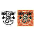 american flight academy emblem badge vector image