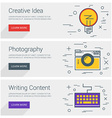 creative idea photography writing content line art vector image