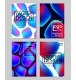 fluid colors backgrounds set holographic effect vector image