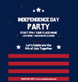 independence day party poster flyer design vector image