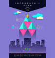 info graphic business triangle rockets vector image