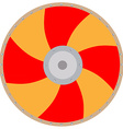 orange viking shield vector image vector image