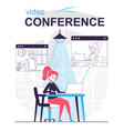 video conference isolated cartoon concept vector image