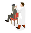 3d isometric flat set of chiropractic vector image vector image