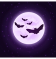 bats with moon halloween vector image