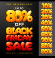 black friday sale advertising banner vector image vector image
